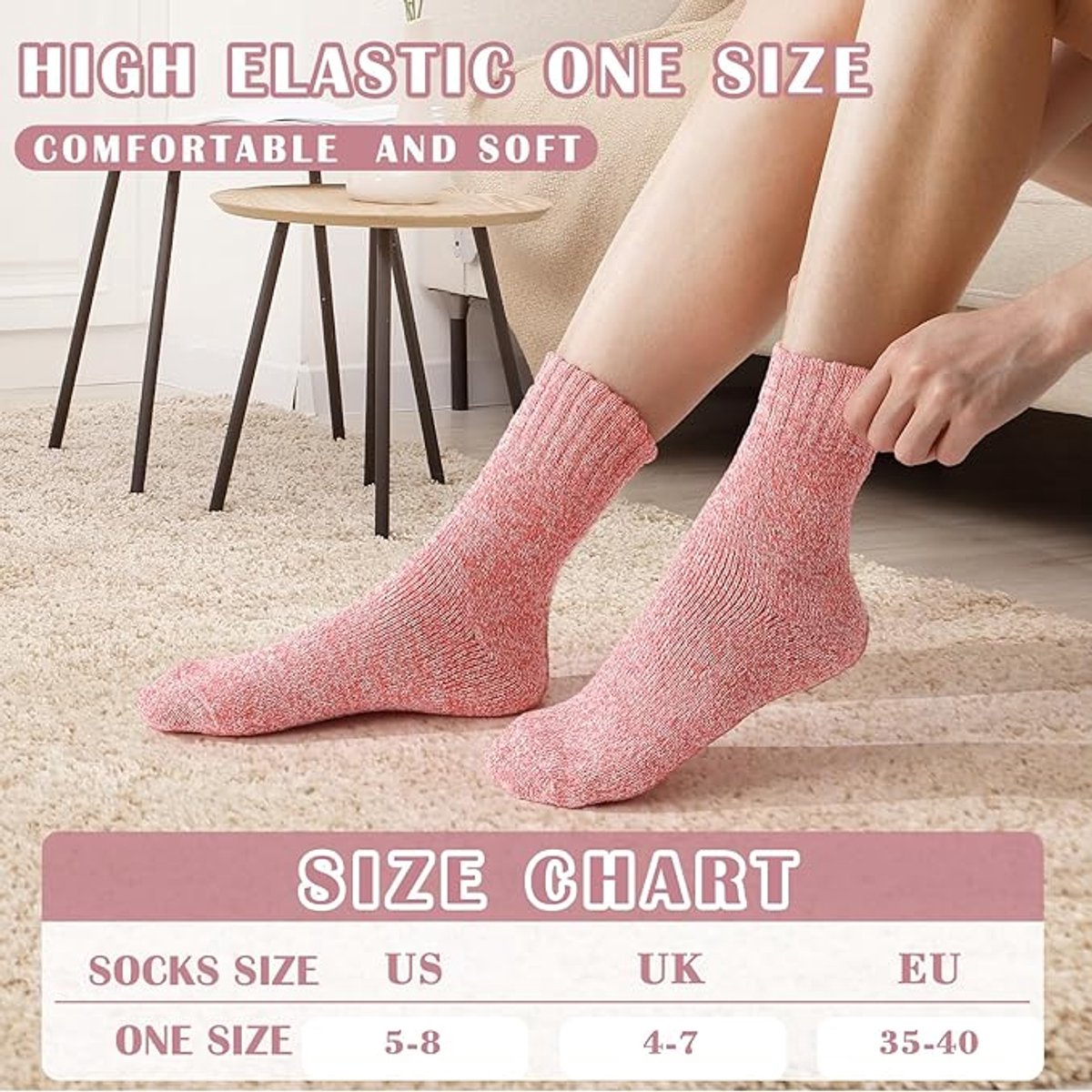 Socks - Indoor socks - Night socks - Warm winter socks - Warm women's socks - Thick - Winter - Women - Girls - Home - Night - Christmas gifts