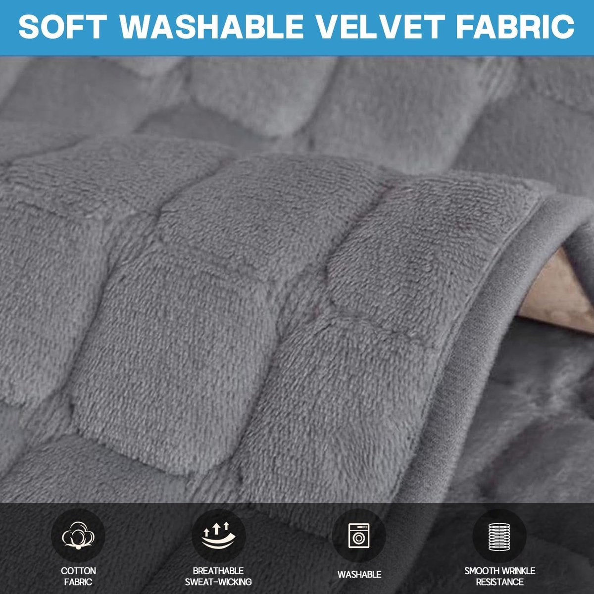 Sofa cover - Corner sofa cover - Flannel sofa cover - Winter sofa cover - Winter - Sofa cover - Corner sofa cover (1/2/3/4 seater) - L-shaped sofa cover - Grey - 70 x 90 cm