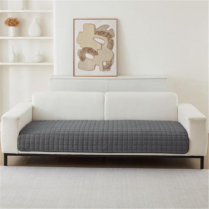 Sofa cover - Corner sofa cover - Flannel sofa cover - Winter - Winter sofa cover - Sofa cover - Corner sofa cover (1/2/3/4 seater) - L-shaped sofa cover - Grey - 90 x 90 cm