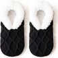 Socks - Warm socks - Indoor socks - Women's slippers - Warm winter socks - Fleece socks - Comfortable - Winter warmth - Ultra-comfortable women's indoor slippers - One size fits all - Black