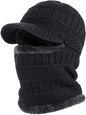 Beanie - Men's Winter Beanie - Knitted Beanie - Men's Beanie - With Flexible Neck Gaiter - Ski Balaclava - Unisex - Windproof - Warm - Ideal for Outdoor Activities - Camping - Skiing - Everyday Wear - Winter