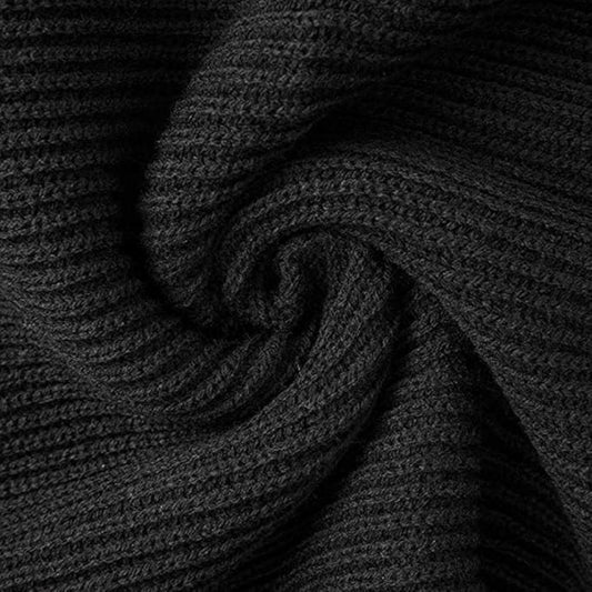 Women's scarves - Knitted scarves for women & men - Warm winter scarves - Small scarves - Unisex - Oblong scarf - Warm and soft winter scarf - Men's scarf - Women's scarf - Finely woven scarf - Classic scarf - Black - 160 x 30 cm