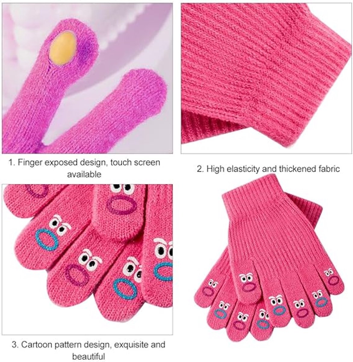 Winter gloves - Men's gloves - Women's gloves - Touchscreen gloves - Winter gloves - Perfect for skiing, cycling, walking, camping and Christmas - Christmas gift idea - Roses