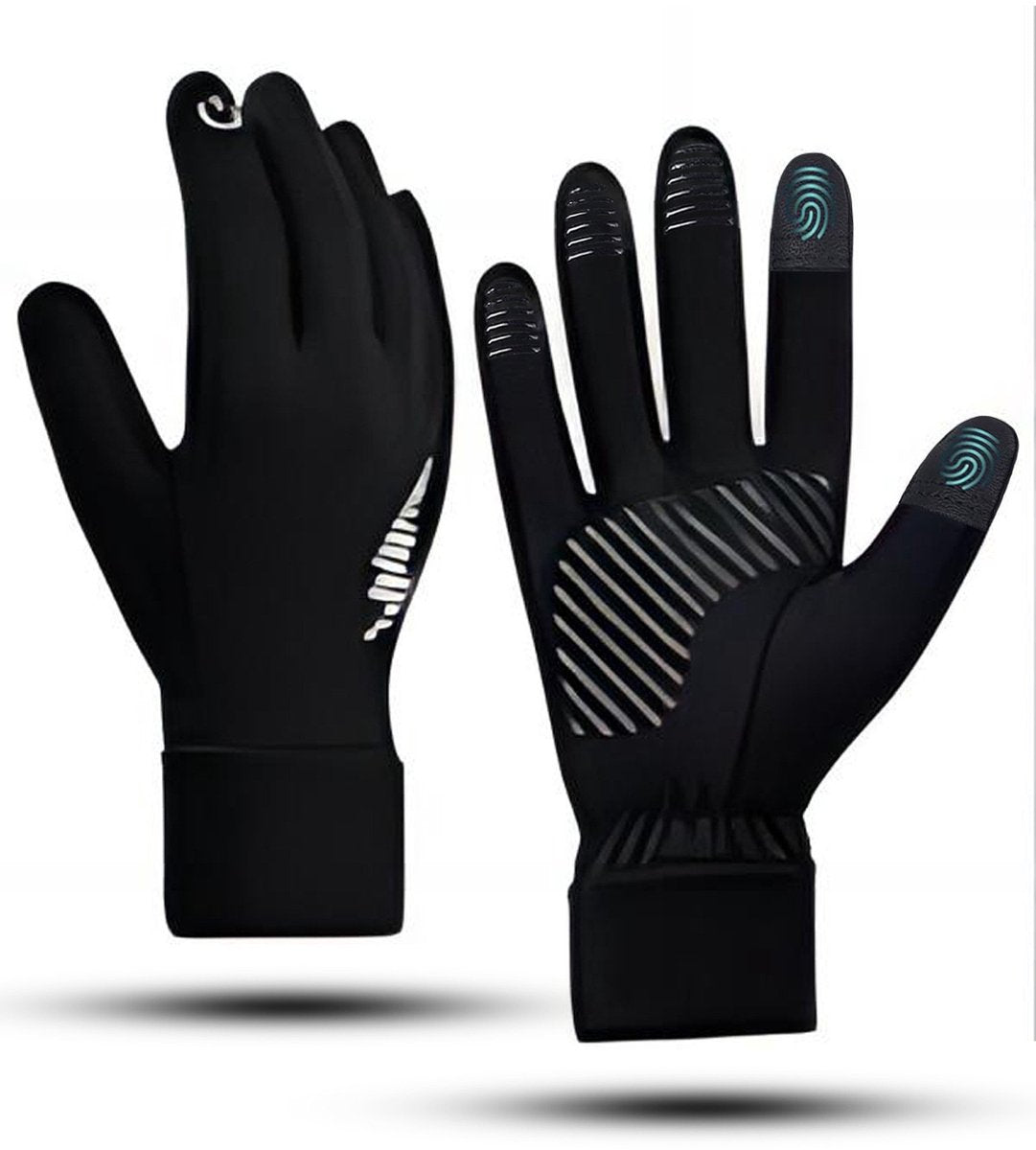 Gloves - Cycling gloves - Winter gloves - Waterproof gloves - Warm winter gloves - Windproof gloves - For driving - Biking - Skiing and working outdoors in cold weather - For men and women - Touchscreen compatible (M)
