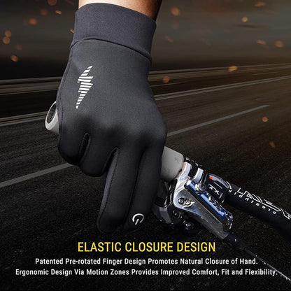 Gloves - Cycling gloves - Winter gloves - Waterproof gloves - Warm winter gloves - Windproof gloves - For driving - Biking - Skiing and working outdoors in cold weather - For men and women - Touchscreen compatible (M)