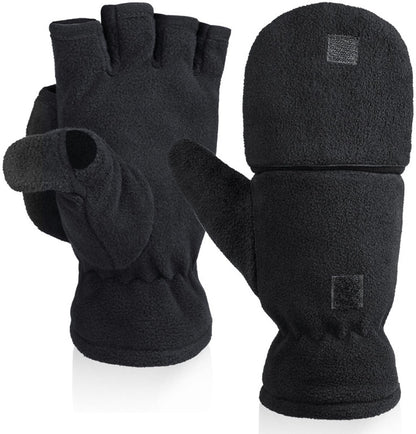 Gloves - Mittens - Winter gloves - Cycling gloves - Thermal gloves - Women's winter gloves - Fingerless thermal cycling gloves - Men's gloves - Suitable for men and women