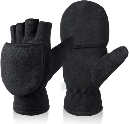 Gloves - Mittens - Winter gloves - Cycling gloves - Thermal gloves - Women's winter gloves - Fingerless thermal cycling gloves - Men's gloves - Suitable for men and women