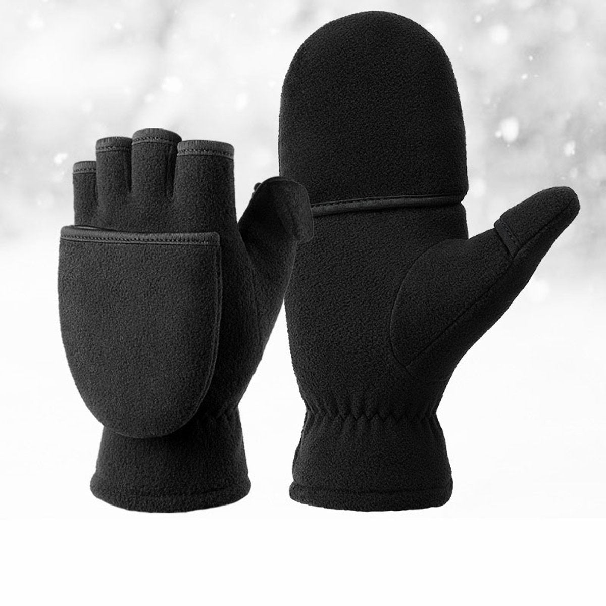 Gloves - Mittens - Winter gloves - Cycling gloves - Thermal gloves - Women's winter gloves - Fingerless thermal cycling gloves - Men's gloves - Suitable for men and women
