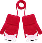 Winter gloves - Knitted winter gloves for boys and girls, with warm fleece lining, suitable for children aged 0-3 years.