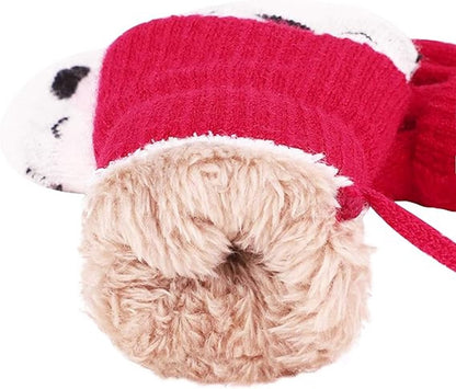Winter gloves - Knitted winter gloves for boys and girls, with warm fleece lining, suitable for children aged 0-3 years.