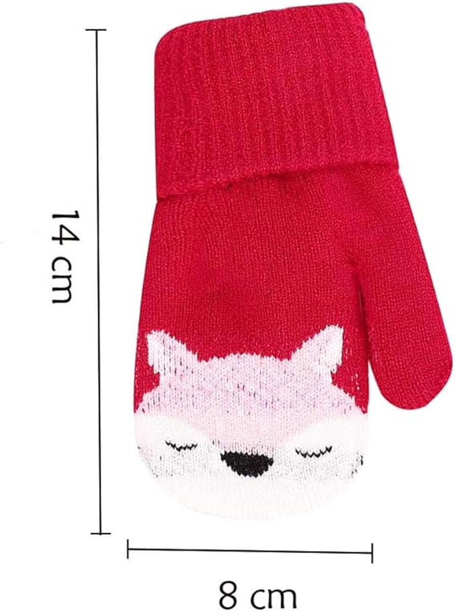 Winter gloves - Knitted winter gloves for boys and girls, with warm fleece lining, suitable for children aged 0-3 years.