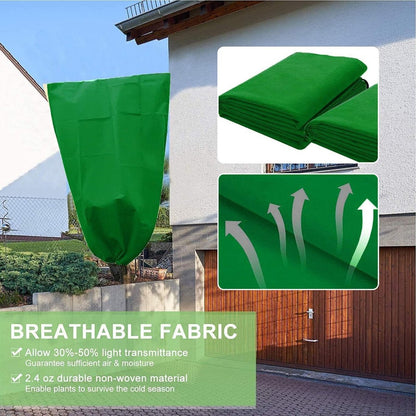 Frost Protection Plant Cover - 2 Pieces - Plant Cover - Frost Non-Woven Fabric - Plant Protective Covers - Plant Protection - Winter Protective Cover Tree/Plant - 80x100cm - Anti-Frost Protective Cover Plants - Winter Cover - Durable - Zipper - UV Permeab