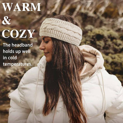 3 pieces - Headbands - Winter Headband for women - Ear warmers - Knitted Headbands - warm headbands - winter accessories - sports headband - cold weather headband - Christmas gifts - hair tie - hair accessories - black, grey, khaki