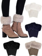 4 pairs of Leg Warmers - warm winter boots - warm winter ankle boots for women - Furry Fuzzy - short warm boot covers - crocheted boots - boot cover socks - warm boot covers - winter gift for women