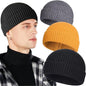 3 Pieces - hat - men's hat - Beanie - women's hat - men's beanie - Winter hat - knitted hat - Warm Hats - Cycling hat - Knitted ski hats - Running hats - Ultrawarm - Unisex - short knitted autumn winter warm hat - Yellow, Grey, Black
