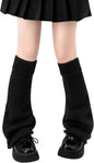 Leg warmers - 1 pair - Socks - Winter leg warmers - Warm leg warmers - Long socks - Calf socks - Knee socks - Stacked socks - Autumn and winter socks - knitted socks - retro accessories - black