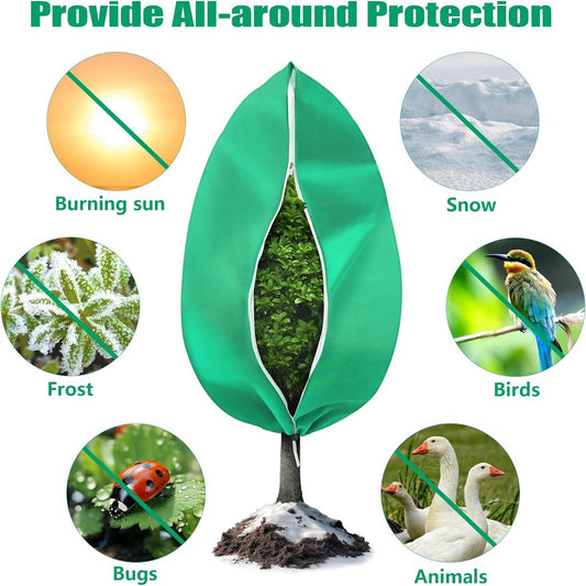 Plant Cover - 1 piece - 240*200cm - Frost Protection Plant Cover - Winter Cover - Potted Plant Bag - Frost Cloth - Plant Frost Cover - Winter Protection Bag for Plants - Winter Plant Covers - with zipper and drawstring - for outdoor plants, potted fruit t