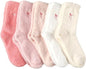 5 pairs of fleece socks for women - Comfortable lace-up socks - Warm winter socks - Thick fleece socks for home use - Warm winter socks - Soft sleeping socks - Lounge socks - Christmas gift - Birthday gift