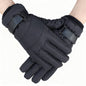 Winter cycling gloves - Men's gloves (1 pair) - Winter gloves - Cycling gloves - Warm and insulated - Waterproof - Outdoor ski gloves - Black