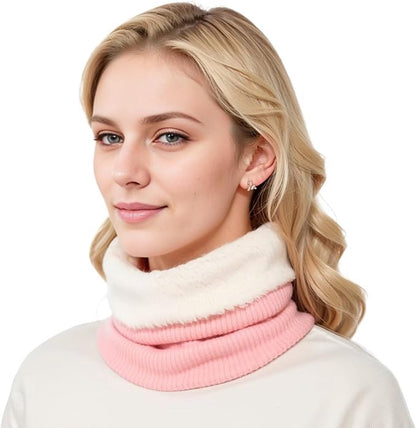 Women's Scarves (2-pack) - Neck Warmer - Winter Scarves for Women - Fleece Neck Warmer - Unisex Winter Neck Warmer - Suitable for Motorcycling, Skiing, Cycling, etc. - Gray, Pink