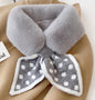 Warm scarf for autumn and winter - Soft and comfortable women's scarf with dotted pattern - Fashionable and versatile winter scarf for everyday use（Grey）