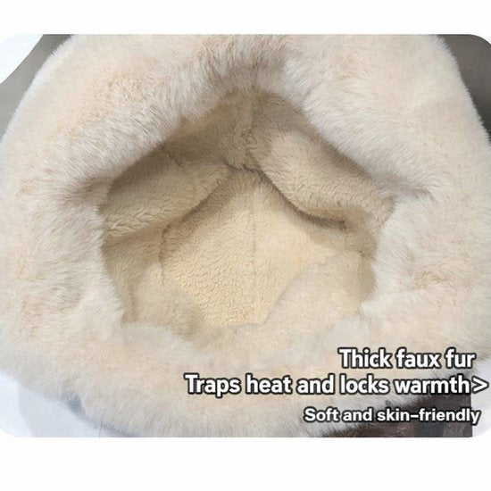 Fleece winter hat - Warm hat with thickened ear flaps - Soft, comfortable and frost-resistant - Stylish winter accessory - Color: Black