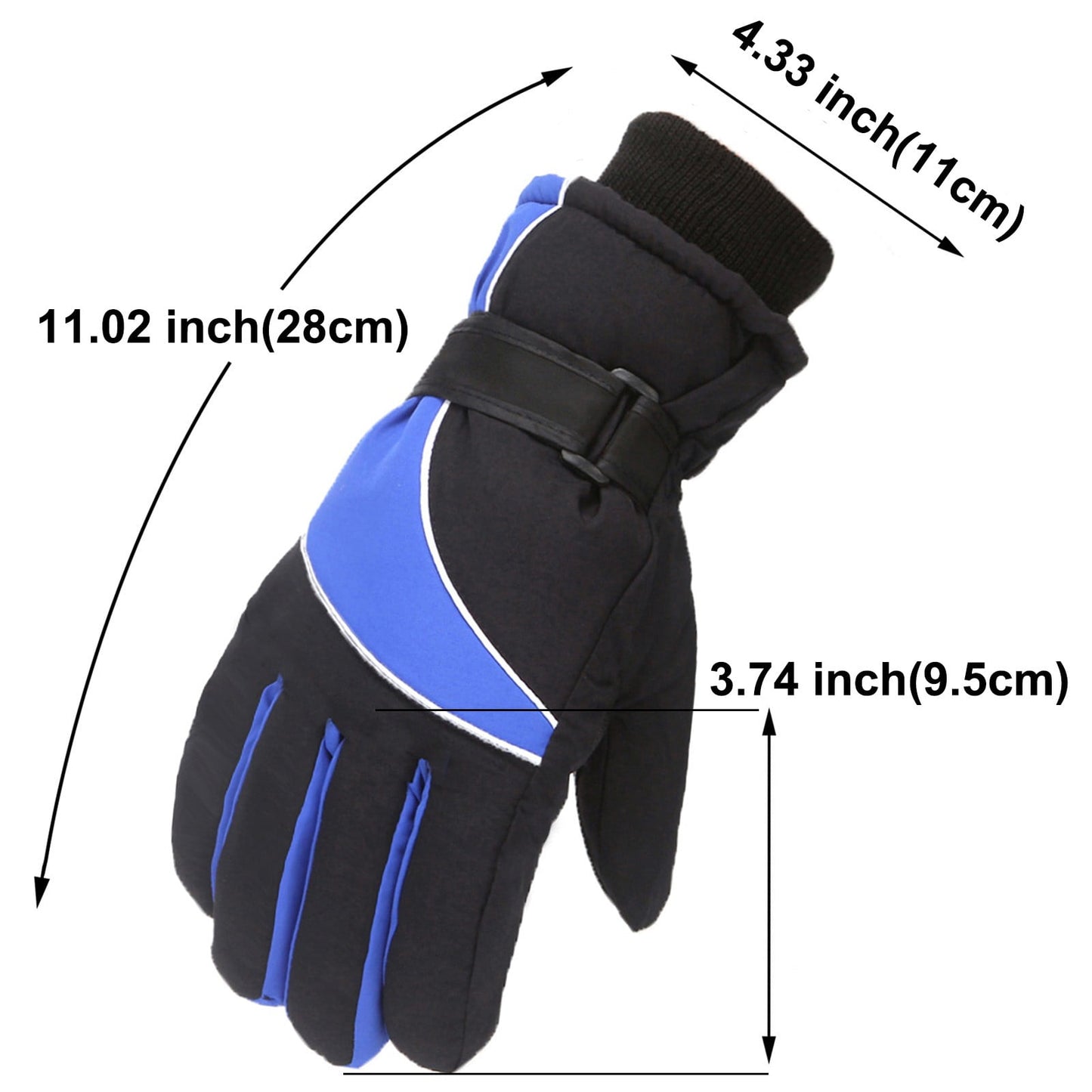 IDALL Ski Gloves Waterproof Gloves Winter Outdoor Men And Women Snow Skating Snowboarding Windproof Warm Ski Gloves Snow Gloves Winter Gloves W-Blue One Size Grey