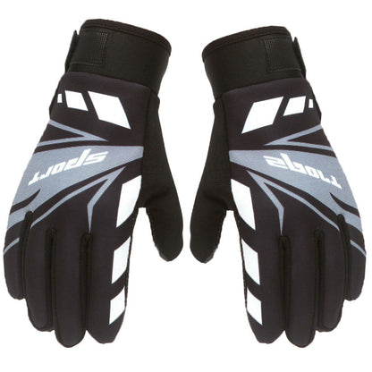 IDALL Ski Gloves Waterproof Gloves Winter Outdoor Men And Women Snow Skating Snowboarding Windproof Warm Ski Gloves Snow Gloves Winter Gloves W-Blue One Size W-Black