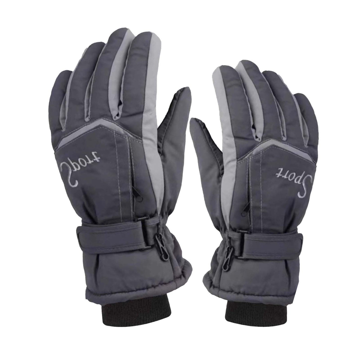 IDALL Ski Gloves Waterproof Gloves Winter Outdoor Men And Women Snow Skating Snowboarding Windproof Warm Ski Gloves Snow Gloves Winter Gloves W-Blue One Size Y-Gray