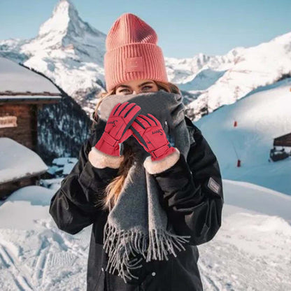 IDALL Ski Gloves Waterproof Gloves Winter Outdoor Men And Women Snow Skating Snowboarding Windproof Warm Ski Gloves Snow Gloves Winter Gloves W-Blue One Size Y-Red