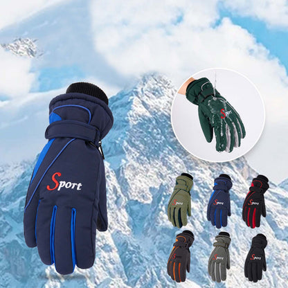 IDALL Ski Gloves Waterproof Gloves Winter Outdoor Men And Women Snow Skating Snowboarding Windproof Warm Ski Gloves Snow Gloves Winter Gloves W-Blue One Size Z-Green 2