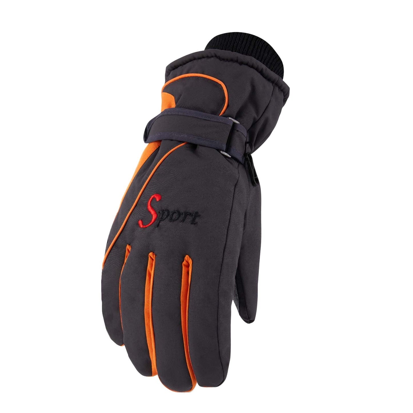 IDALL Ski Gloves Waterproof Gloves Winter Outdoor Men And Women Snow Skating Snowboarding Windproof Warm Ski Gloves Snow Gloves Winter Gloves W-Blue One Size Z-Orange