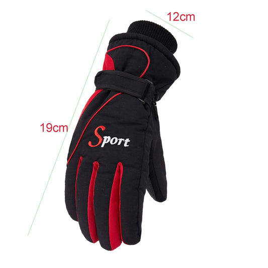 IDALL Ski Gloves Waterproof Gloves Winter Outdoor Men And Women Snow Skating Snowboarding Windproof Warm Ski Gloves Snow Gloves Winter Gloves W-Blue One Size Z-Orange