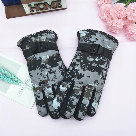 TAIAOJING Kids Winter Snow Ski Gloves Kids Winter Warm Windproof Cold Weather Outdoor Sports Gloves For Boys Girls Snow Gloves Ski Gloves One Size Grey