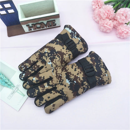 TAIAOJING Kids Winter Snow Ski Gloves Kids Winter Warm Windproof Cold Weather Outdoor Sports Gloves For Boys Girls Snow Gloves Ski Gloves One Size Yellow