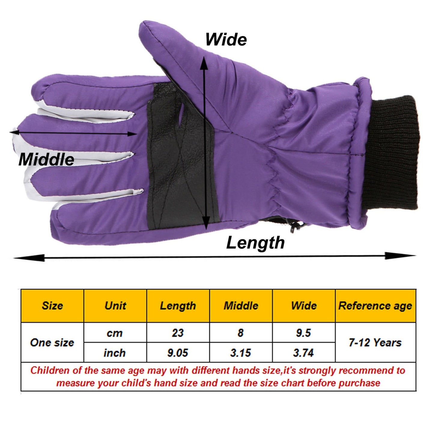 TAIAOJING Kids Winter Snow Ski Gloves Kids Winter Warm Windproof Cold Weather Outdoor Sports Gloves For Boys Girls Snow Gloves Ski Gloves One Size Z2 Hot Pink