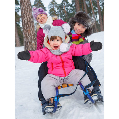 TAIAOJING Kids Winter Snow Ski Gloves Kids Winter Warm Windproof Cold Weather Outdoor Sports Gloves For Boys Girls Snow Gloves Ski Gloves One Size Z3 Black