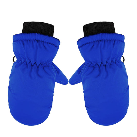 TAIAOJING Kids Winter Snow Ski Gloves Kids Winter Warm Windproof Cold Weather Outdoor Sports Gloves For Boys Girls Snow Gloves Ski Gloves One Size Z3 Blue