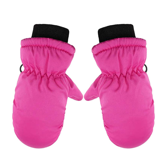 TAIAOJING Kids Winter Snow Ski Gloves Kids Winter Warm Windproof Cold Weather Outdoor Sports Gloves For Boys Girls Snow Gloves Ski Gloves One Size Z3 Hot Pink