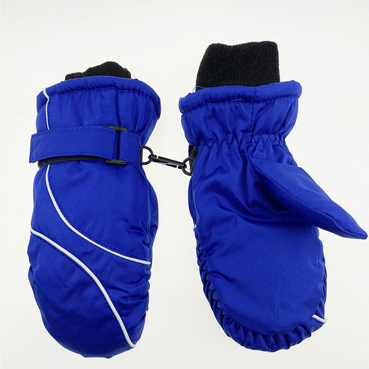 TAIAOJING Kids Winter Snow Ski Gloves Kids Winter Warm Windproof Cold Weather Outdoor Sports Gloves For Boys Girls Snow Gloves Ski Gloves One Size Z4 Blue