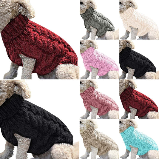 Clearance Under $5 Boovnll Dog Sweater, Winter Turtleneck Knitted Keep Warm Sleeveless Pet Clothes, Dog Clothes for Small Dog Fall Winter Dog Sweaters, (Black, S) S Black