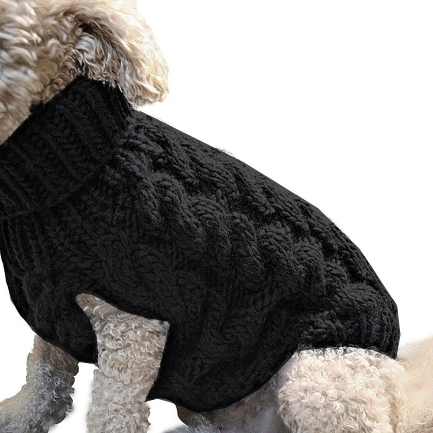 Clearance Under $5 Boovnll Dog Sweater, Winter Turtleneck Knitted Keep Warm Sleeveless Pet Clothes, Dog Clothes for Small Dog Fall Winter Dog Sweaters, (Black, S) S Black