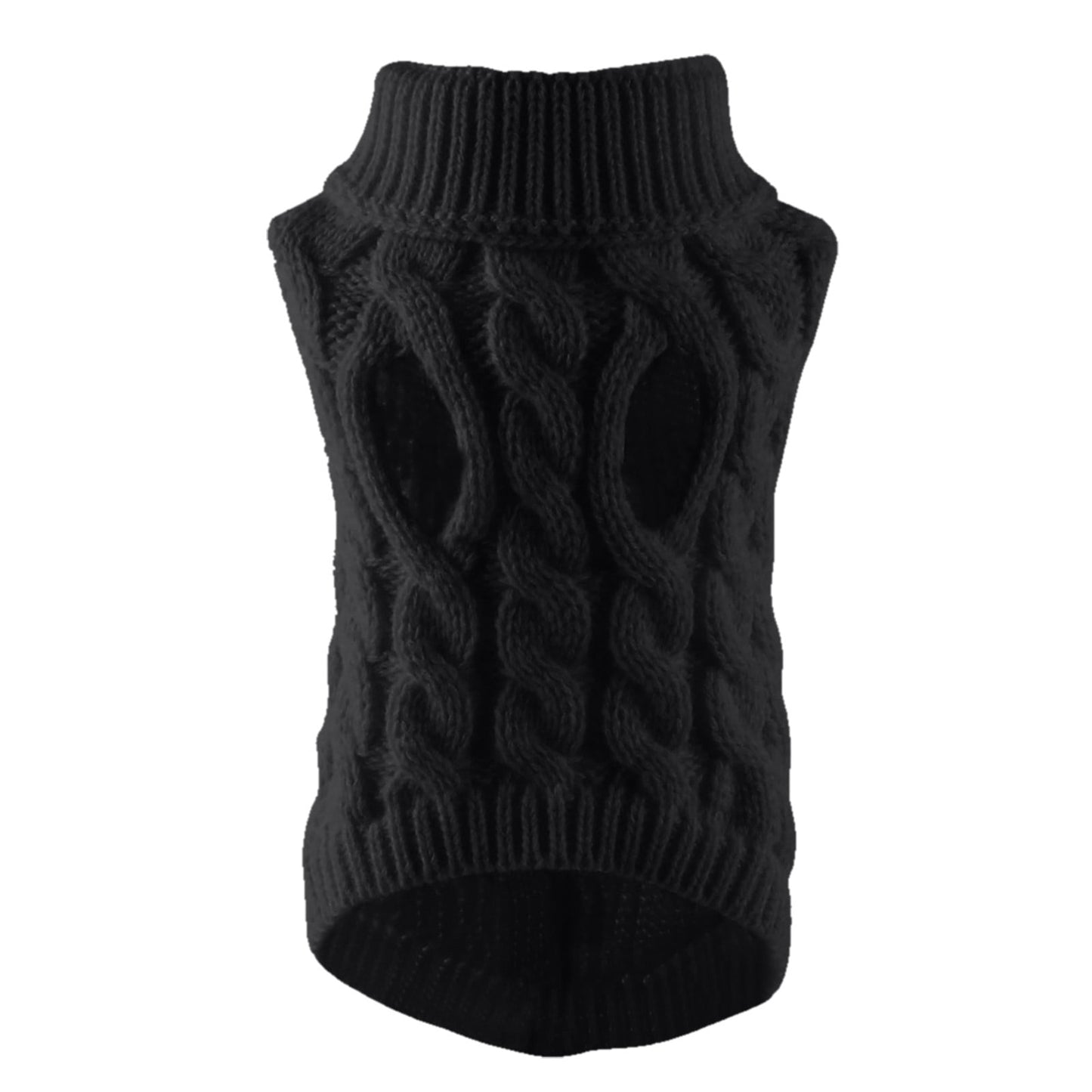 Clearance Under $5 Boovnll Dog Sweater, Winter Turtleneck Knitted Keep Warm Sleeveless Pet Clothes, Dog Clothes for Small Dog Fall Winter Dog Sweaters, (Black, S) M Black