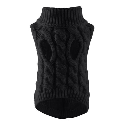Clearance Under $5 Boovnll Dog Sweater, Winter Turtleneck Knitted Keep Warm Sleeveless Pet Clothes, Dog Clothes for Small Dog Fall Winter Dog Sweaters, (Black, S) M Black
