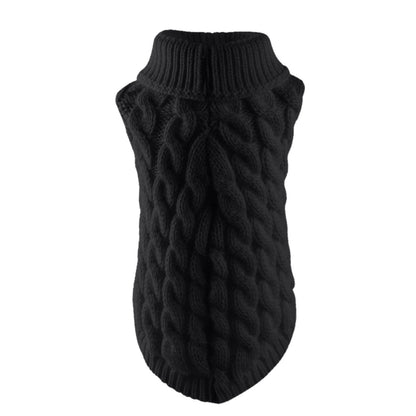 Clearance Under $5 Boovnll Dog Sweater, Winter Turtleneck Knitted Keep Warm Sleeveless Pet Clothes, Dog Clothes for Small Dog Fall Winter Dog Sweaters, (Black, S) M Black