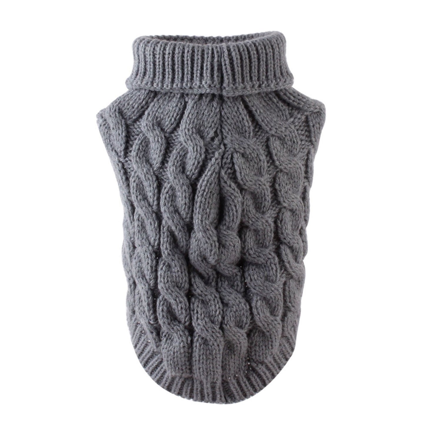 Clearance Under $5 Boovnll Dog Sweater, Winter Turtleneck Knitted Keep Warm Sleeveless Pet Clothes, Dog Clothes for Small Dog Fall Winter Dog Sweaters, (Black, S) M Gray