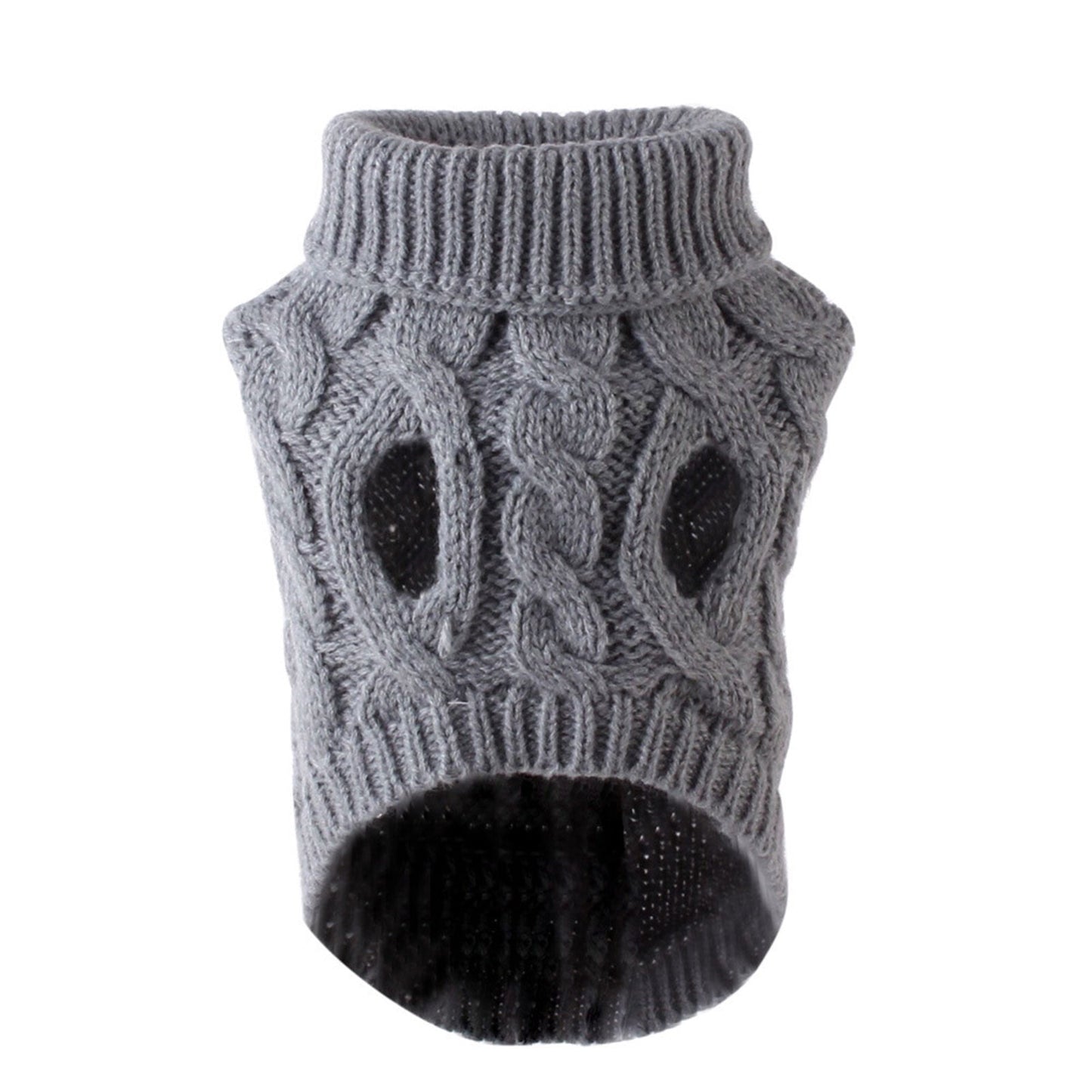 Clearance Under $5 Boovnll Dog Sweater, Winter Turtleneck Knitted Keep Warm Sleeveless Pet Clothes, Dog Clothes for Small Dog Fall Winter Dog Sweaters, (Black, S) M Gray