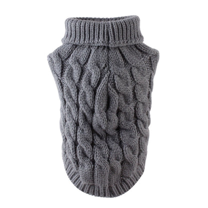 Clearance Under $5 Boovnll Dog Sweater, Winter Turtleneck Knitted Keep Warm Sleeveless Pet Clothes, Dog Clothes for Small Dog Fall Winter Dog Sweaters, (Black, S) L Gray
