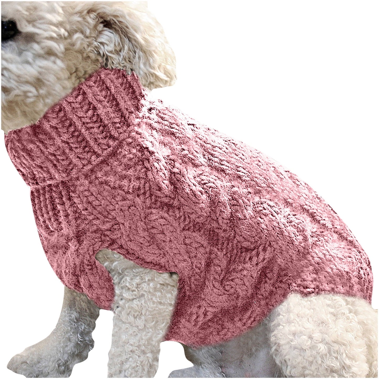 Clearance Under $5 Boovnll Dog Sweater, Winter Turtleneck Knitted Keep Warm Sleeveless Pet Clothes, Dog Clothes for Small Dog Fall Winter Dog Sweaters, (Black, S) XL Hot Pink