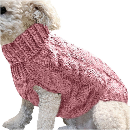 Clearance Under $5 Boovnll Dog Sweater, Winter Turtleneck Knitted Keep Warm Sleeveless Pet Clothes, Dog Clothes for Small Dog Fall Winter Dog Sweaters, (Black, S) XL Hot Pink